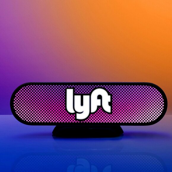Lyft Amp Genuine Hello Light Original Glowing Sign Driving Emblem For - Picture 1 of 7